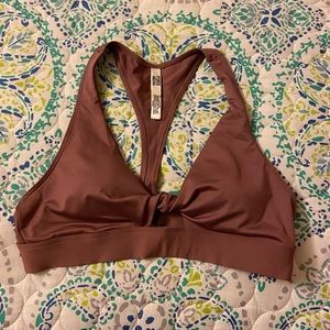 Pink Victoria’s Secret sports bra